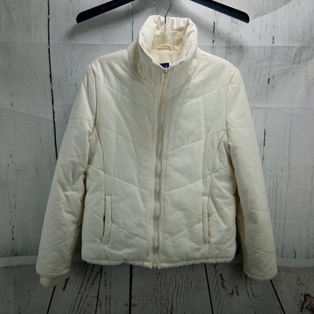 Gap Ivory Down Puffer Jacket Size L